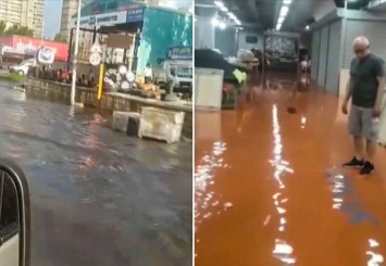 İstanbul'da yağış nedeniyle bazı yerleri su bastı