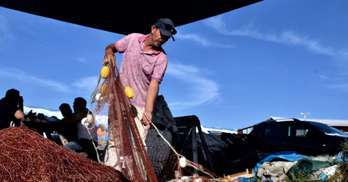 Akçakocalı balıkçı 35 yıldır ekmeğini, sevdalısı olduğu denizden çıkarıyor