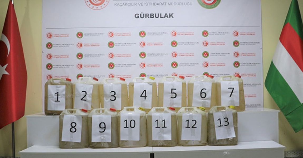 Gürbulak Gümrük Kapısı'nda 273 kilogram sıvı uyuşturucu ele geçirildi