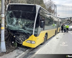 Beykoz'da kaza yapan İETT otobüsündeki 6 kişi yaralandı