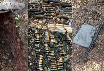 Irak'ın kuzeyinde terör örgütü PKK'ya ait silah ve mühimmat ele geçirildi