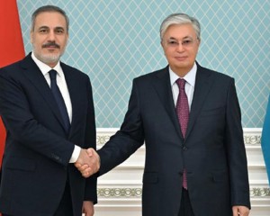 Kazakistan Cumhurbaşkanı Tokayev, Dışişleri Bakanı Fidan'ı kabul etti
