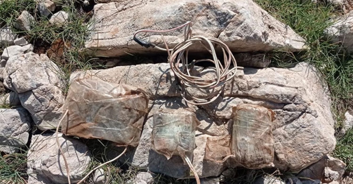 Tunceli'de teröristlerce araziye tuzaklanmış patlayıcı imha edildi