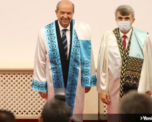 KKTC Cumhurbaşkanı Tatar'a Kütahya'da "fahri doktora" unvanı verildi