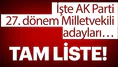 27. Dönem Milletvekilleri