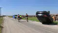Kilis'te feci kaza! Otomobil takla attı, içindekiler savruldu