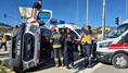 Can taşıyan ambulans devrildi! Sirenler bu kez kendileri için çaldı