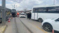 Eskişehir’de minibüsle çarpışan tramvay raydan fırladı!
