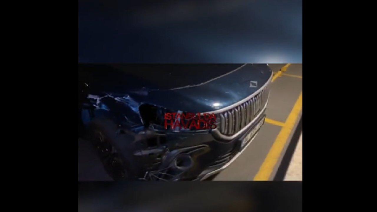 Kaza yapan TOGG böyle görüntülendi!