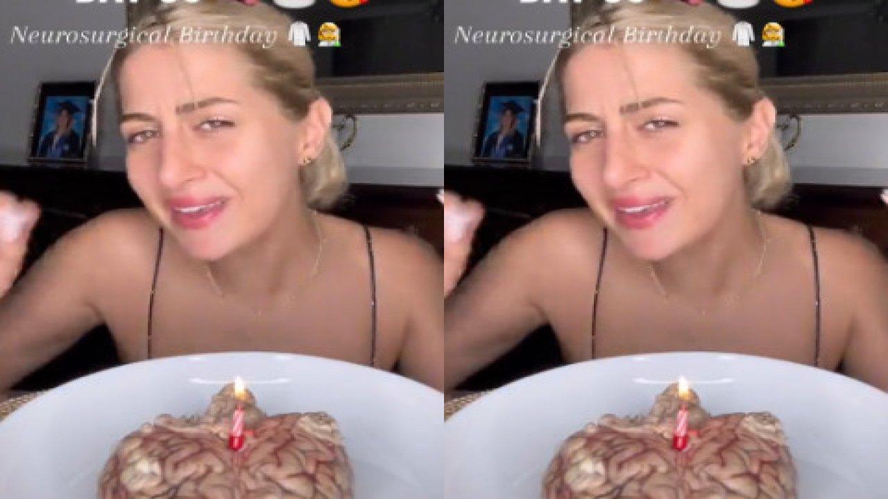 Bu da oldu! Tabağına koyduğu çiğ beyni yedi