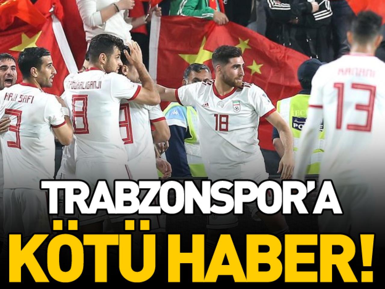 Trabzonspor'a Asya'dan kötü haber