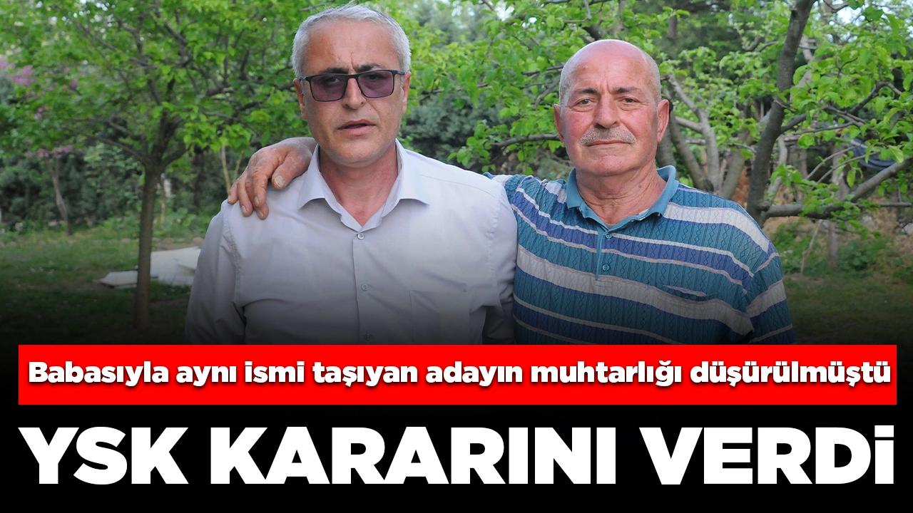 İsim benzerliğinden adaylığı düşürülmüştü: YSK kararını verdi