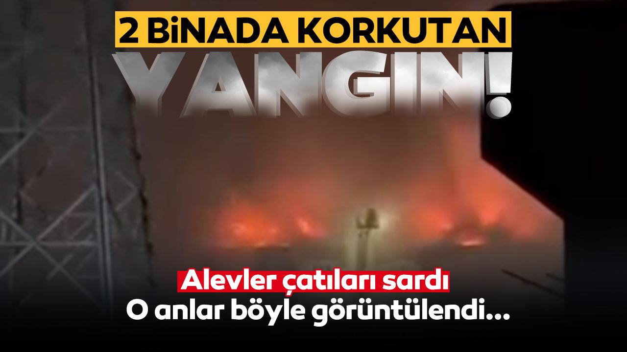 İstanbul'da on katlı binanın çatısında korkutan yangın: Alevler yan binaya da sıçradı