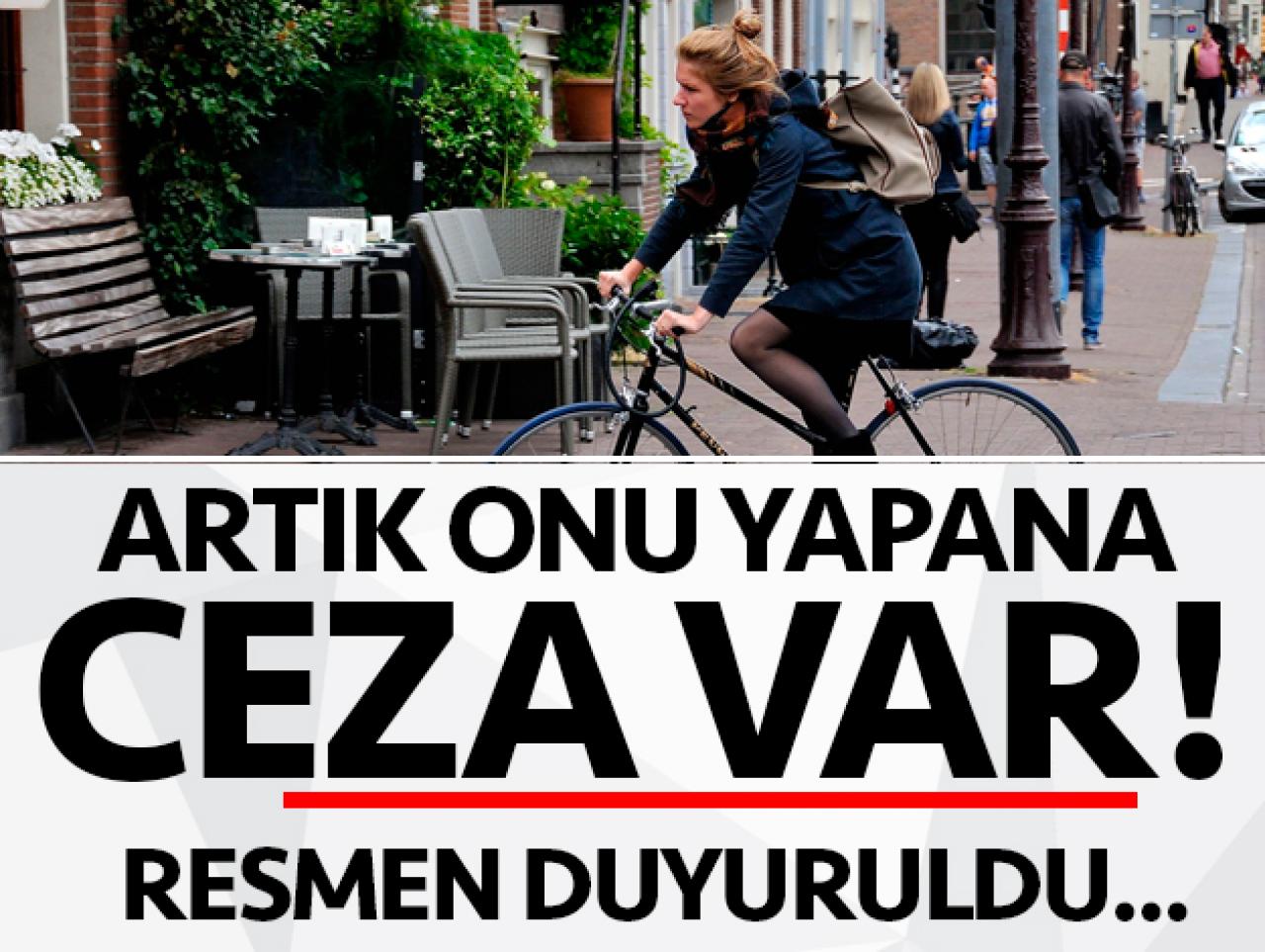 Bisiklet sürerken elektronik cihaz kullanana ceza geliyor