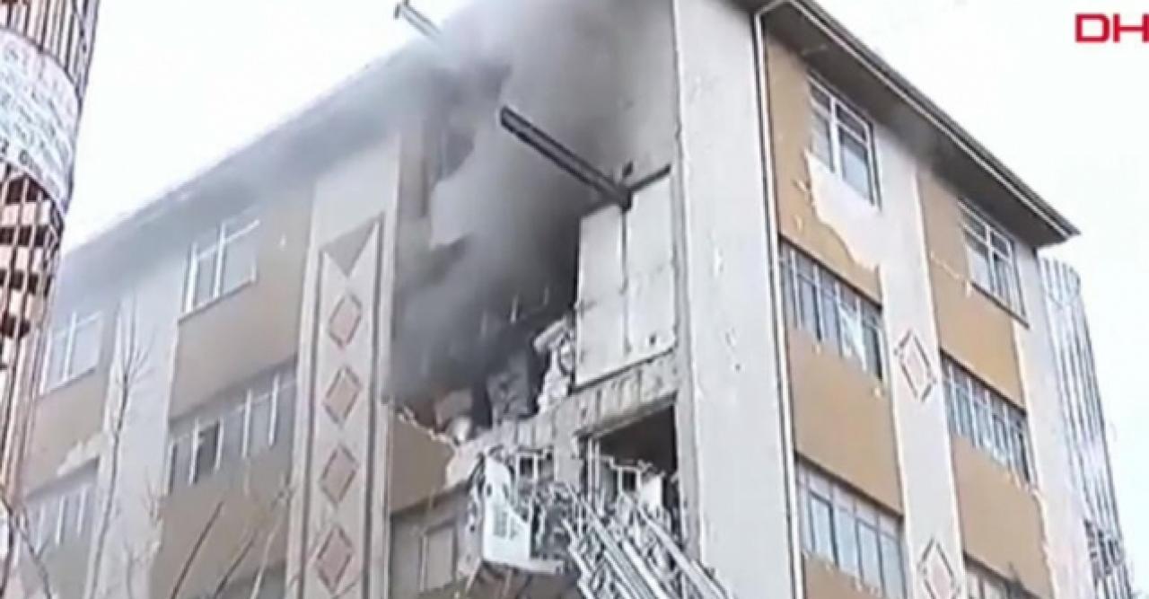 Güngören'de patlama sonrası yangın çıktı