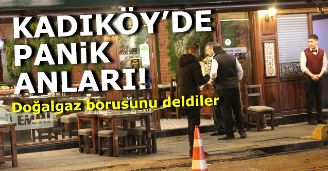 Kadıköy'de panik anları! Silahla doğalgaz borusunu deldiler