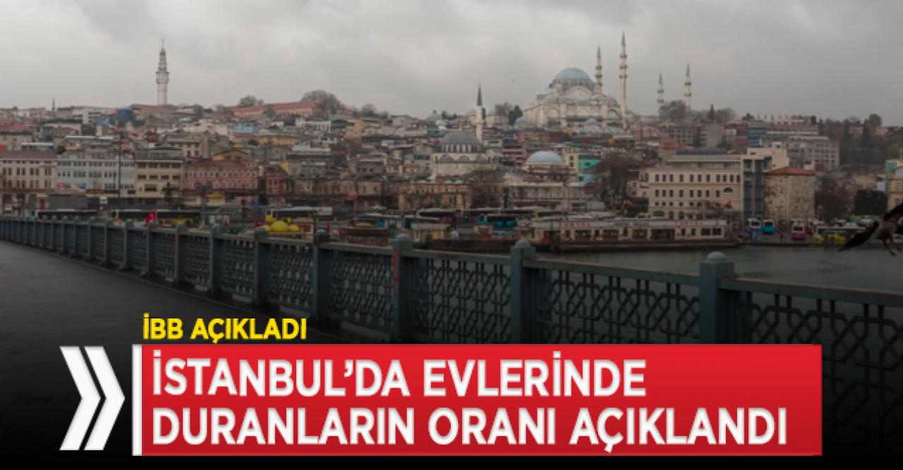 İBB açıkladı! İstanbul'da evde kalanların oranları
