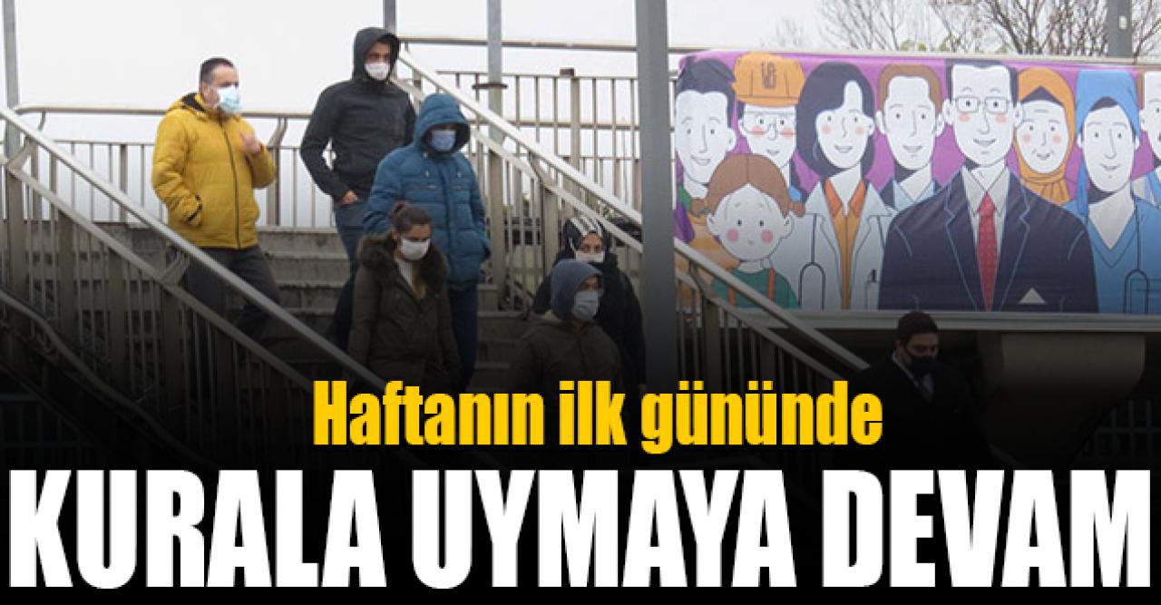 İstanbullular maske kuralına uymaya devam ediyor
