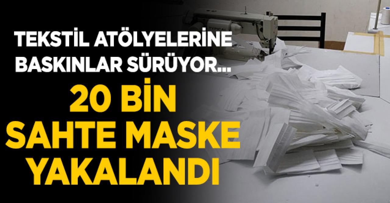 Bağcılar'da tekstil atölyesine baskın: 20 bin sahte maske ele geçirildi