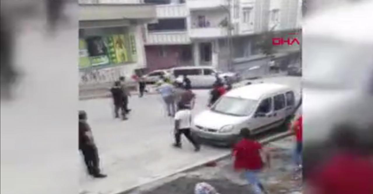 Yabancı uyruklu grupların kavgası kamerada