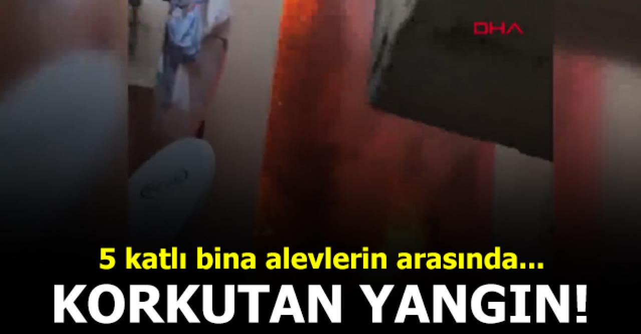 Eyüpsultan'daki 5 katlı binada yangın!
