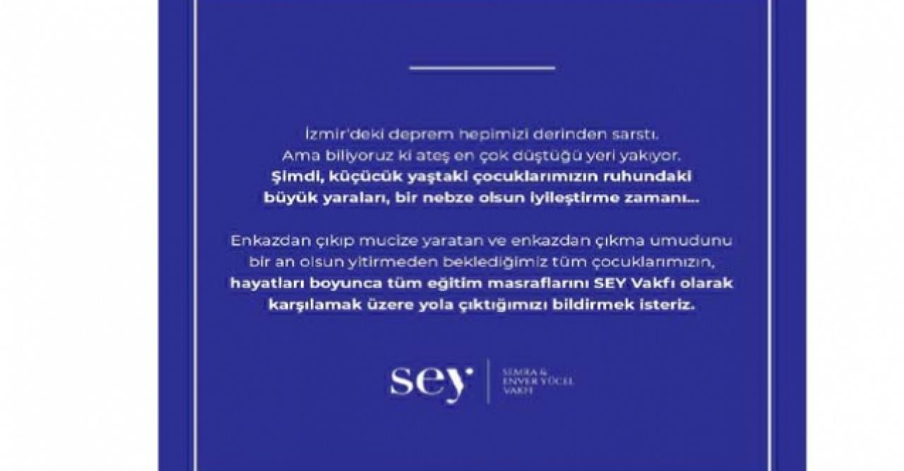 Enkazdan kurtulan çocuklara burs desteği