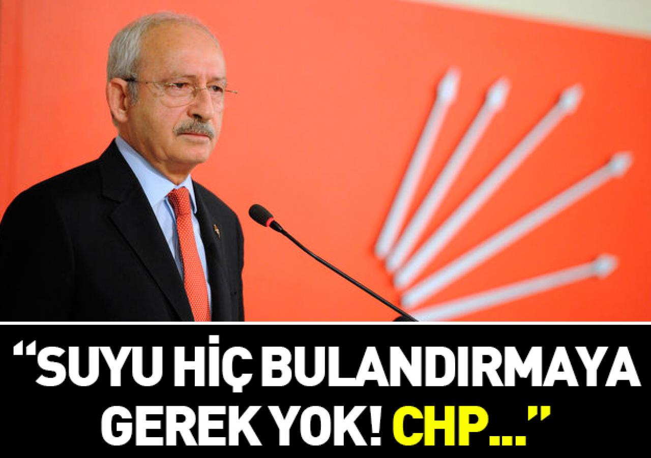 Suyu bulandırmaya gerek yok