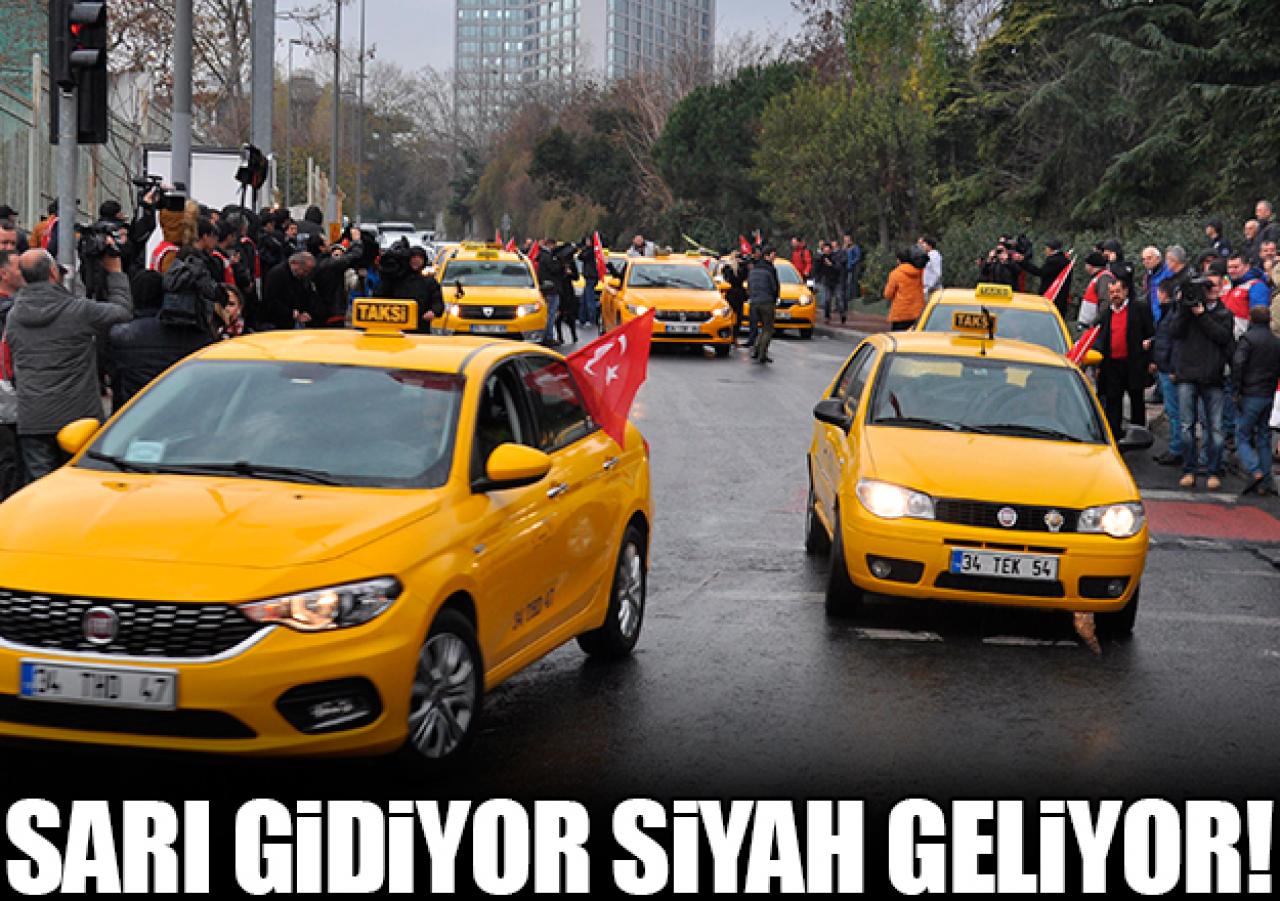 Sarı taksi gidiyor siyah taksi geliyor