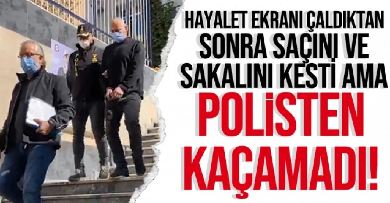 Otomobilden hırsızlık yaptı; saç ve sakalını kesip polisten kaçmaya çalıştı