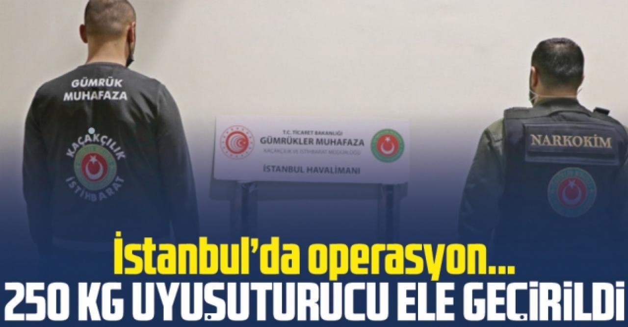 İstanbul'da 250 kilogram uyuşturucu ele geçirildi