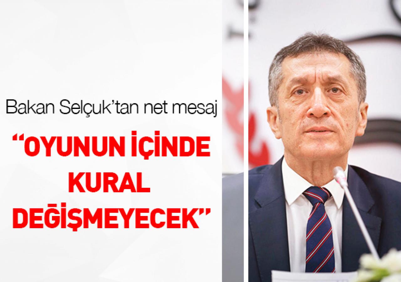 Bakan Selçuk'tan açıklama