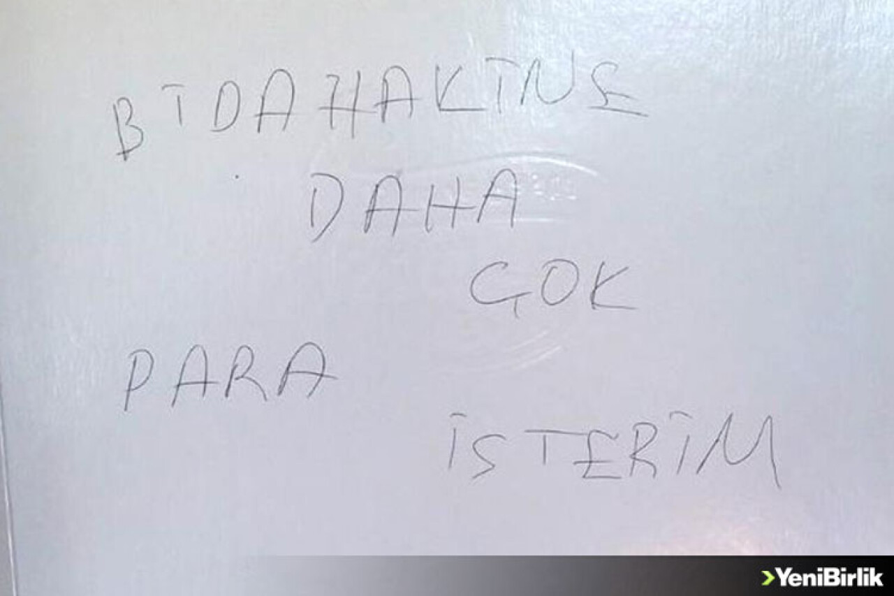 Hırsızlık için girdiği iş yerindeki parayı az bulunca not bıraktı