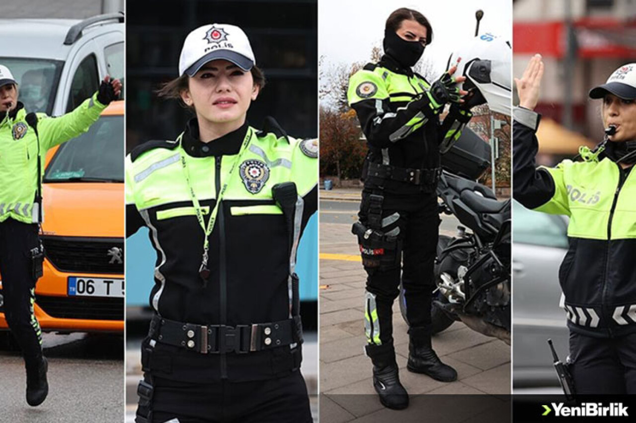 "Ankara'nın kalbi"nde trafik düzenini kadın polisler sağlıyor