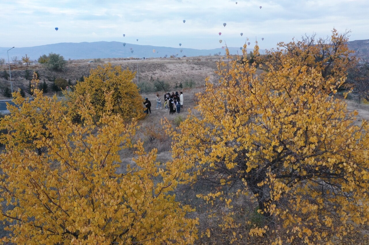 Kapadokya’da sonbahar renkleri hakim oldu