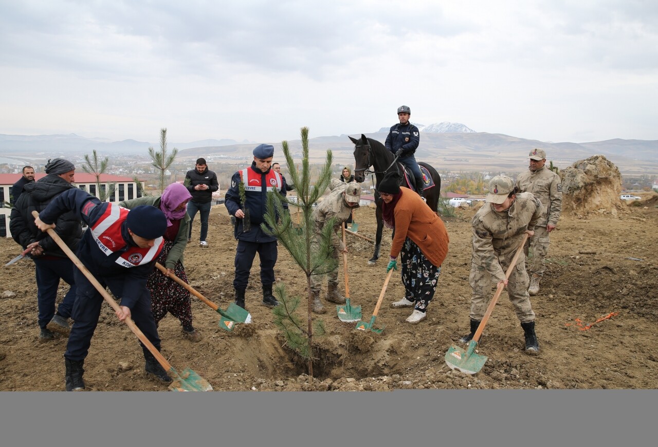 Van ve Bitlis'te fidanlar toprakla buluşturuldu