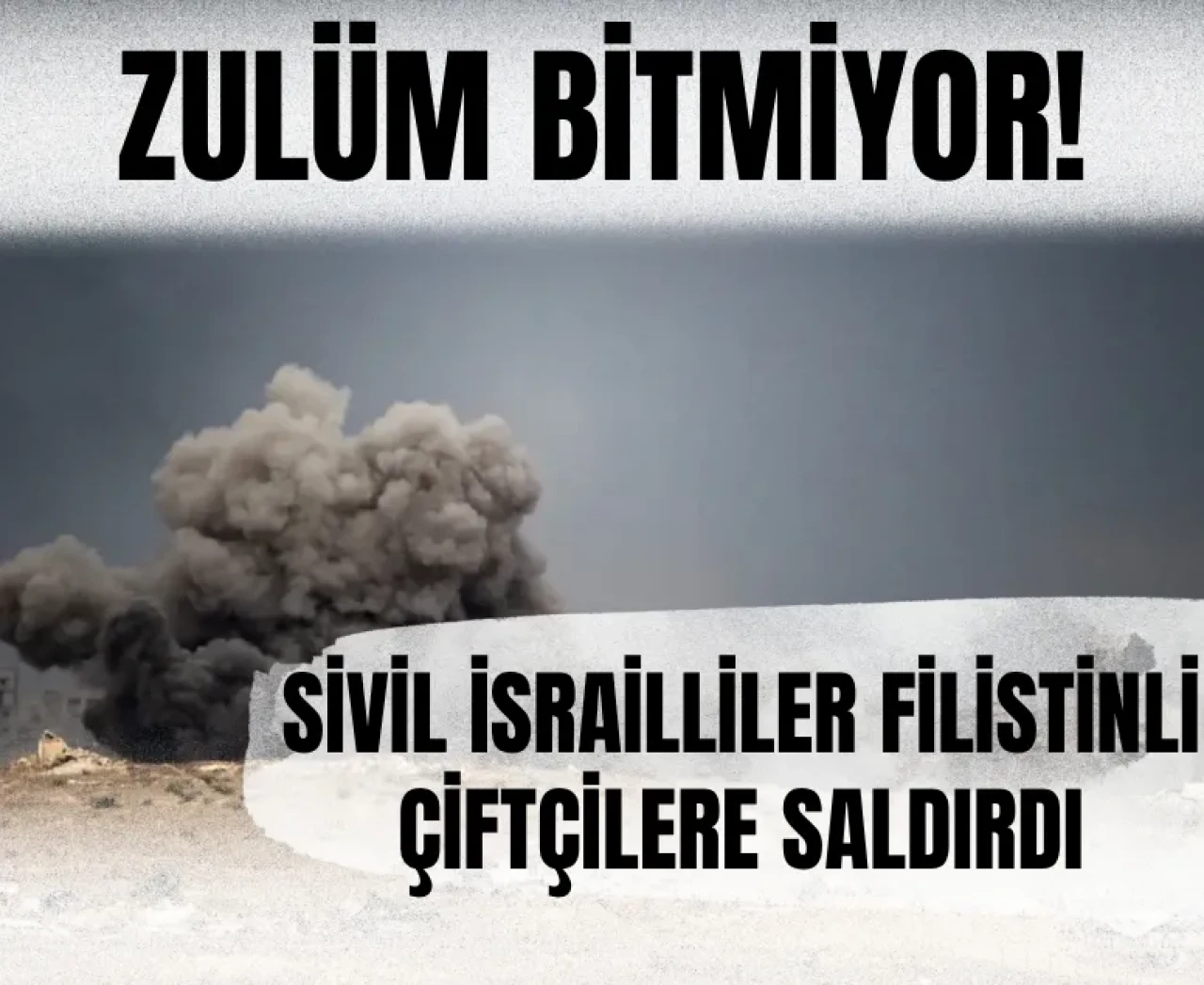 Filistin'de zulüm bitmiyor! İsrailliler çiftçilere saldırdı