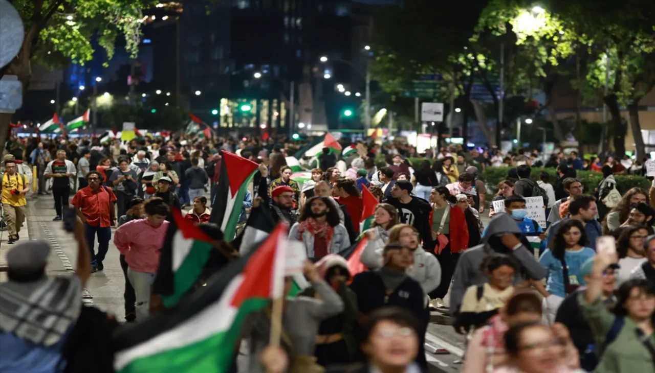 Meksiko’da İsrail’in Sumud Filosu saldırısı protesto edildi