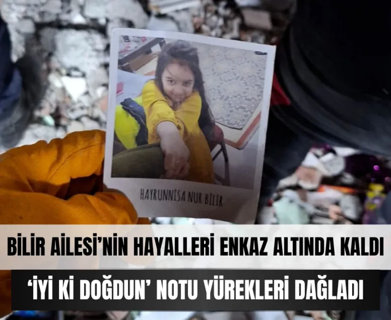 Enkaz'dan çıkarılan “Ortancamız” notu binanın en acı parçası oldu