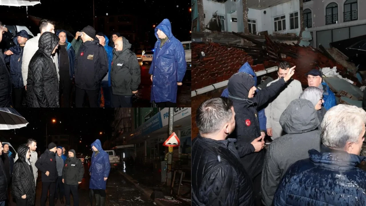 Bakan Yerlikaya, Sındırgı’daki deprem bölgesinde incelemelerde bulundu