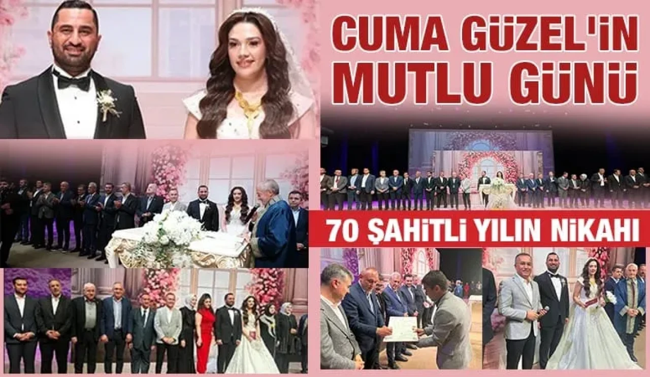Şahinbey’de tarihi nikah: 70 şahit, yüzlerce davetli!