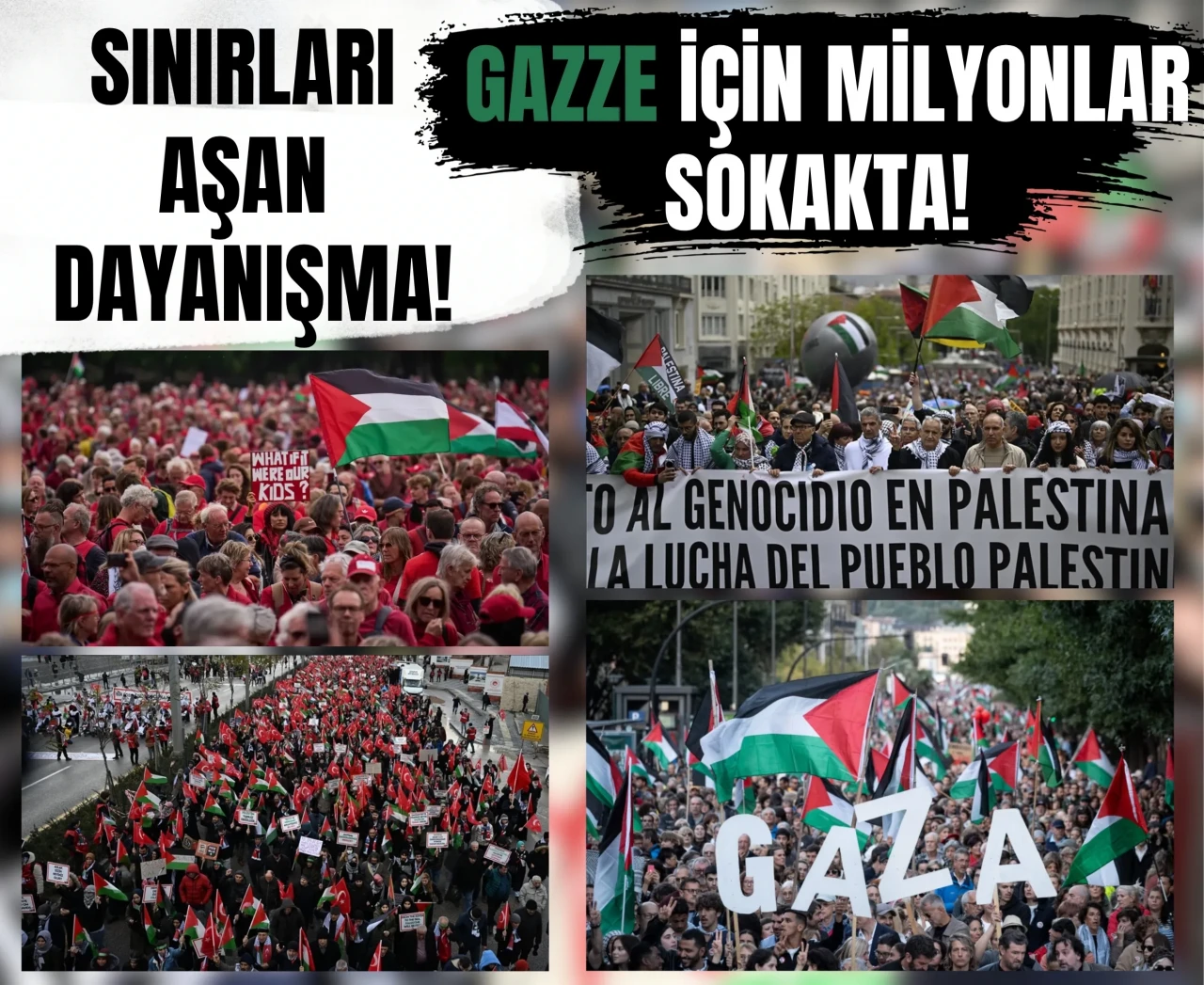 Sınırları aşan dayanışma: Gazze’ye destek yürüyüşleri dünyayı sardı!