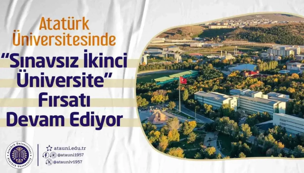 Atatürk Üniversitesi'nden sınavsız ikinci üniversite fırsatı: Başvurular devam ediyor!