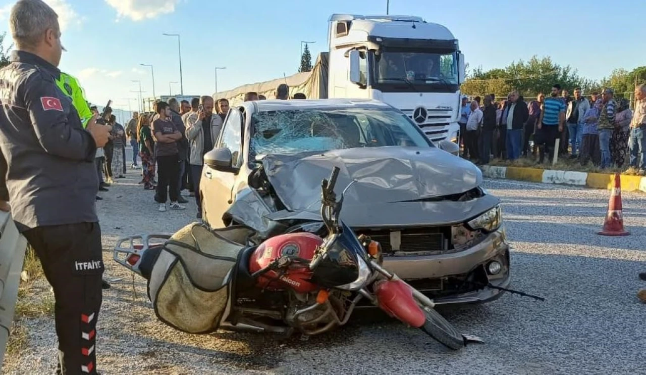 Otomobille çarpışan motosikletin sürücüsü hayatını kaybetti