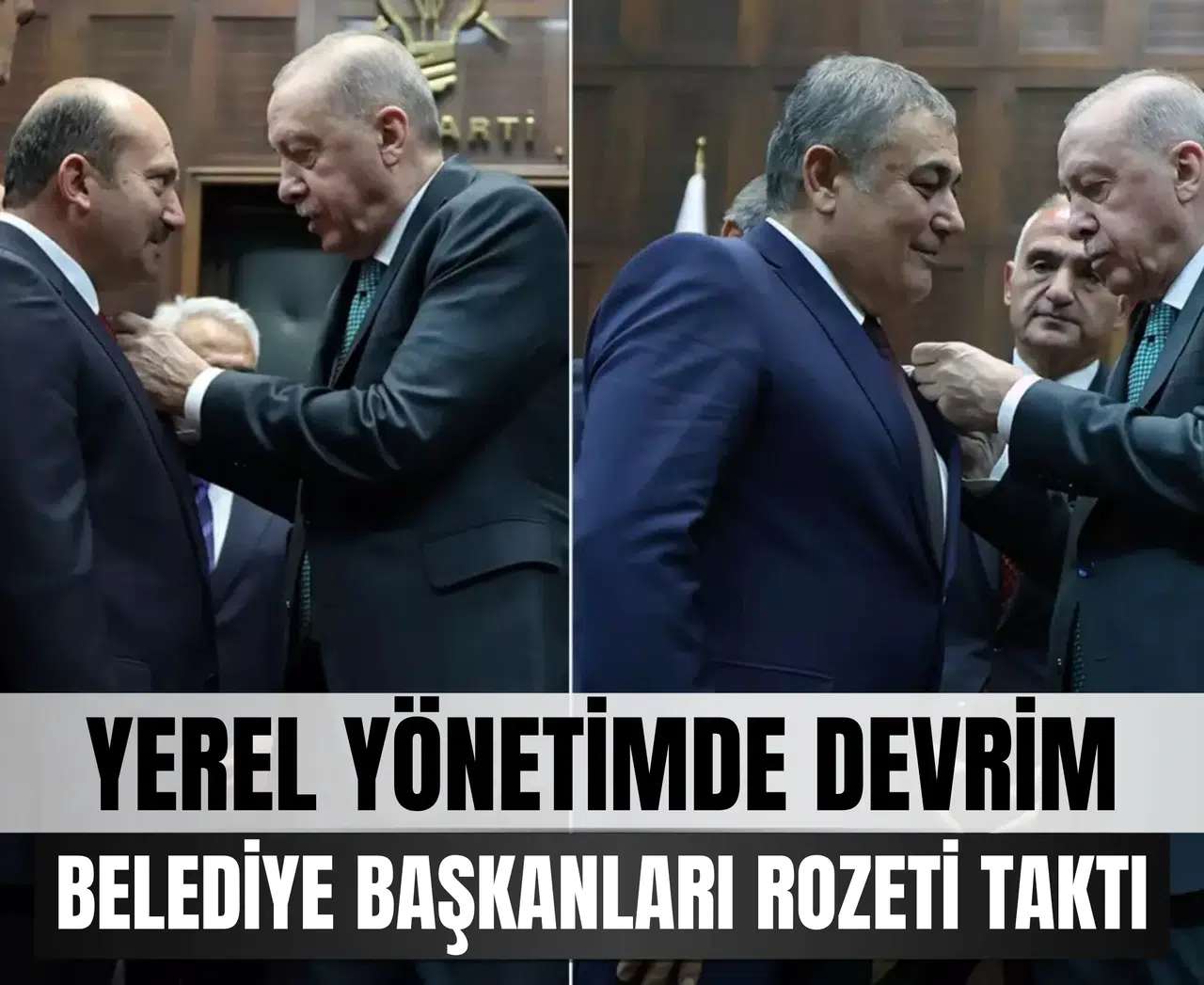 Cumhurbaşkanı Erdoğan’dan çifte rozet: Yıldırım ve Koç AK Parti’ye katıldı