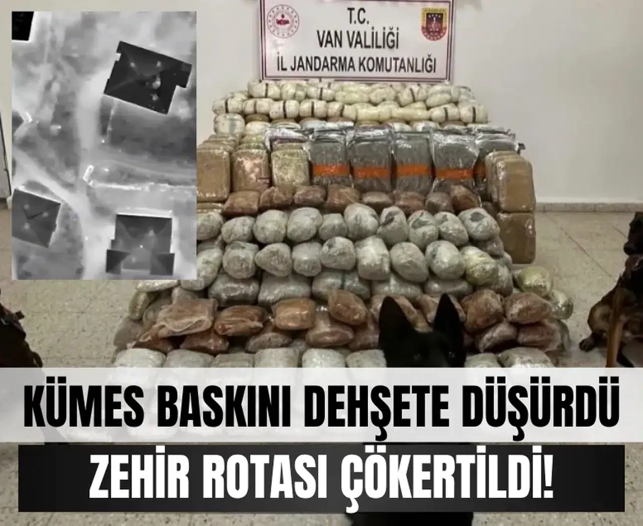 Sınırda dev operasyon! Kümesin altından zehir deposu çıktı