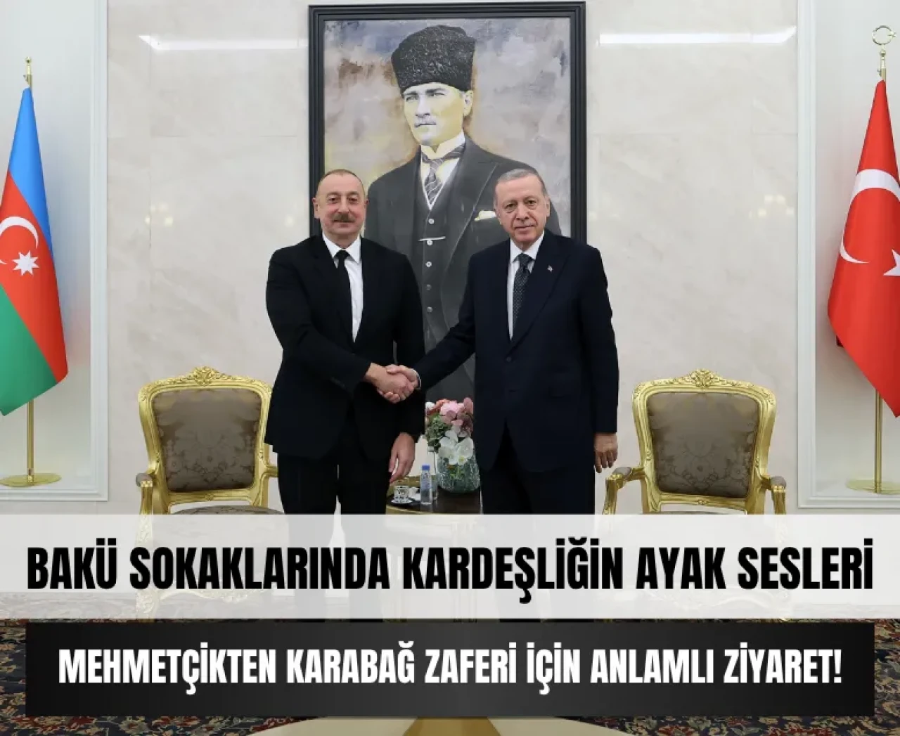 Bakü sokaklarında kardeşliğin ayak sesleri: Türk askerinden Karabağ Zaferi için anlamlı ziyaret!