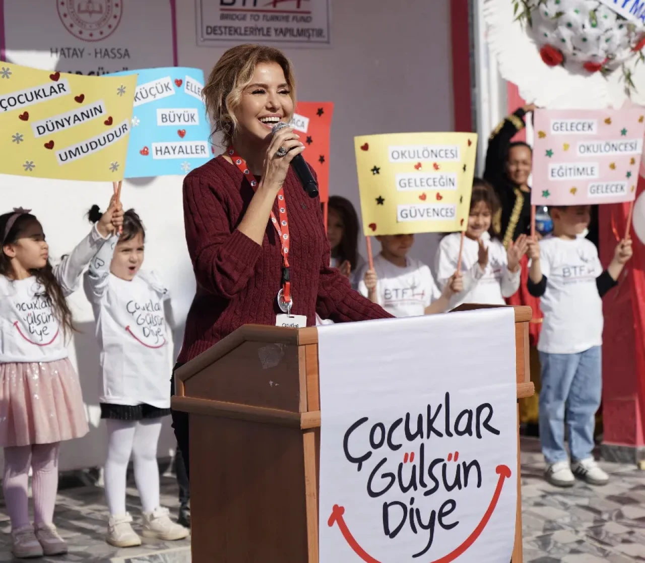 Hatay'dan duygulandıran açılış! Gülben Ergen: 'Hatay bana Atatürk'ün emaneti!' Anaokuluna verilen o anlamlı isim!