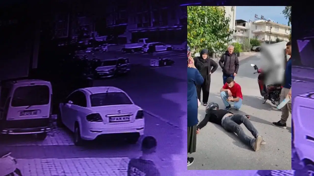 Motosikletli kahraman oldu...Çocuğu teselli edişinin sebebi yürek burktu!