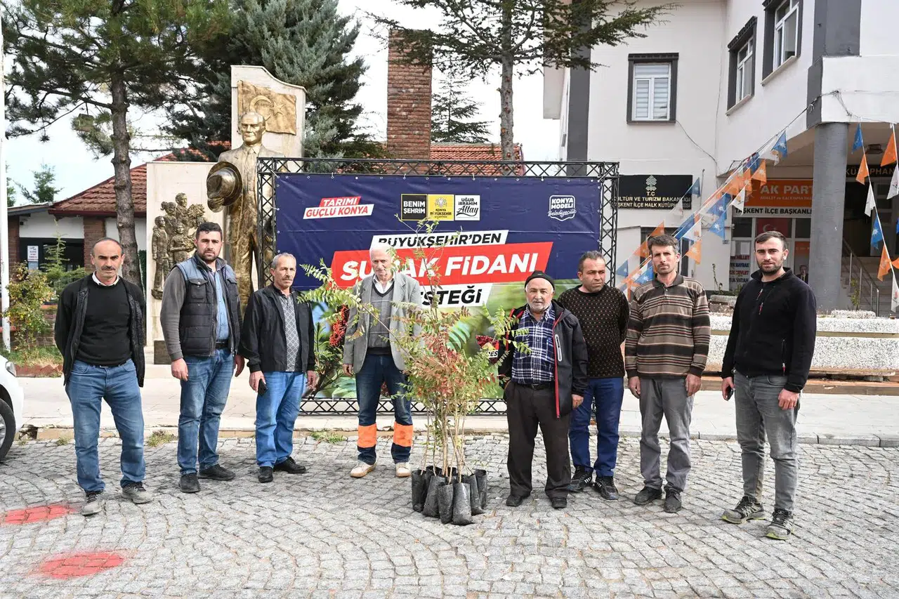 Konya’da üreticilere büyük destek: Binlerce sumak fidanı dağıtıldı!