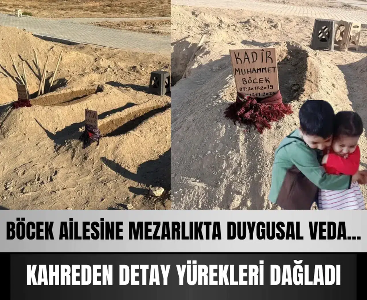 Böcek ailesine mezarlıkta duygusal veda... Kahreden detay yürekleri dağladı